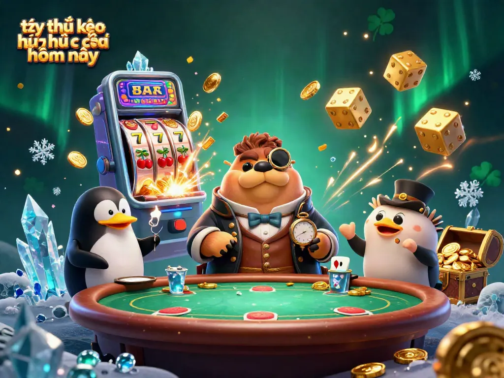 Engage with tỷ lệ kèo nhà cái hôm nay at an underwater poker table with cheerful characters.