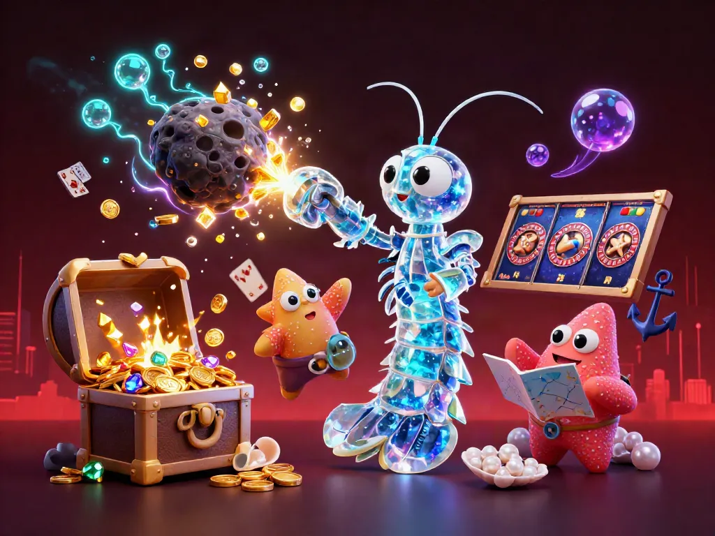 Play thrilling roulette online with explosive gems, a samurai mantis shrimp, and vibrant casino elements.