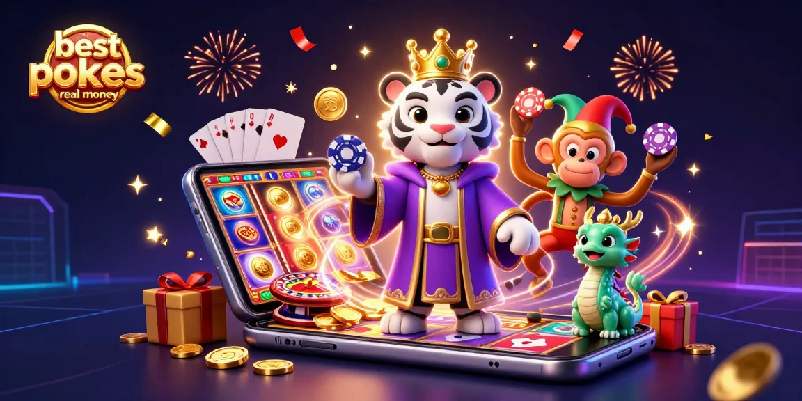 Experience the thrill of the best online pokies real money with vibrant 3D characters and dynamic gambling elements.